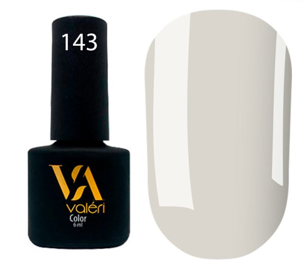 Гель-лак Valeri color №143 (Світлий сірий, емаль), 6 ml