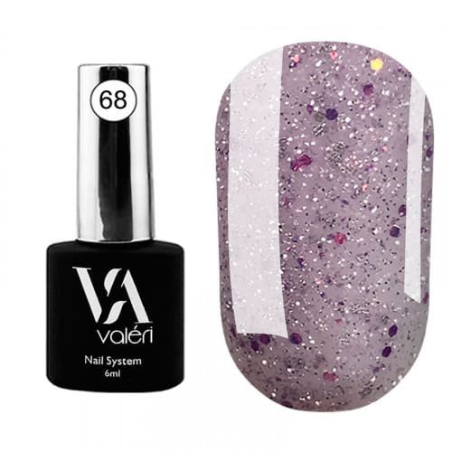 Цветная база Valeri Flash base №068 (Cветоотражающая, сиреневая), 6 мл