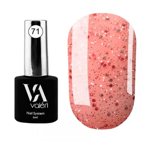 Цветная база Valeri Flash base №071 (Cветоотражающая, розовый персик), 6 мл