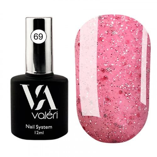 Цветная база Valeri Flash base №069 (Cветоотражающая, розовая), 12 мл