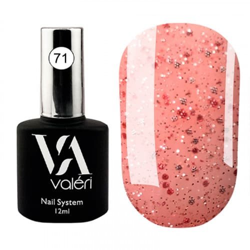 Цветная база Valeri Flash base №071 (Cветоотражающая, розовый персик), 12 мл