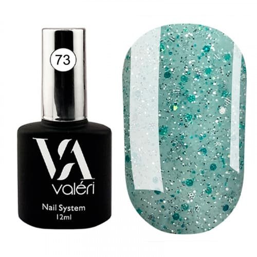 Цветная база Valeri Flash base №073 (Cветоотражающая, бирюзовая), 12 мл