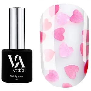 Valeri Top Love is... Pink (Прозрачный с розовыми сердечками), 6 мл