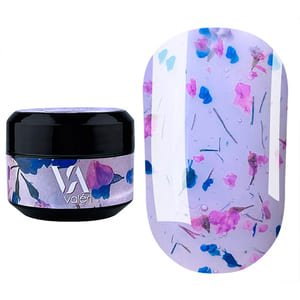 Valeri Flower Garden Gel №02 (Лілово-бузковий із сухоцвітами), 5 мл