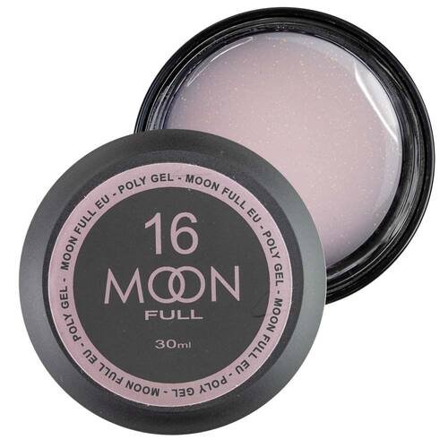Полігель Moon Full Poly Gel №16 (Білий Шоколад із шиммером), 30 мл