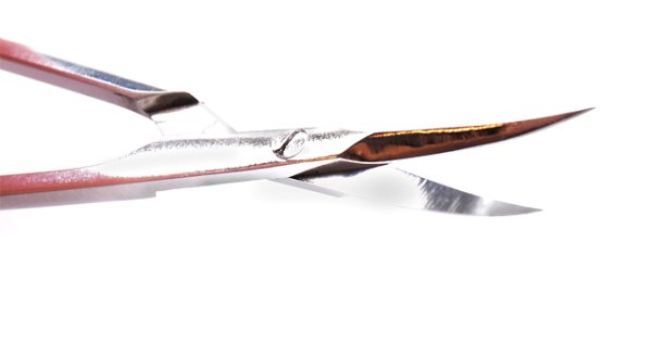 Ножницы Olton профессиональные для кутикулы 113 мм + чехол (кожа)