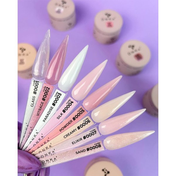 Акрил-гель DNKa Acryl Gel #0008 Sand (бежевий з шимером) 30 мл