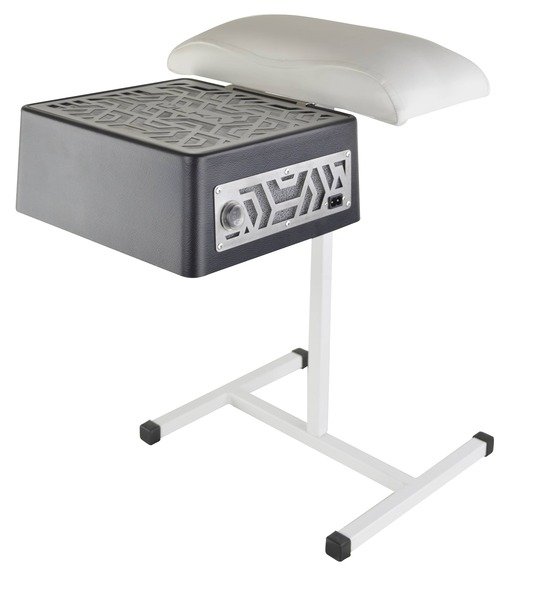 Витяжка для педикюру Ulka X2FР Premium Чорна (зі стійкою) Тринога біла, Подушка біла