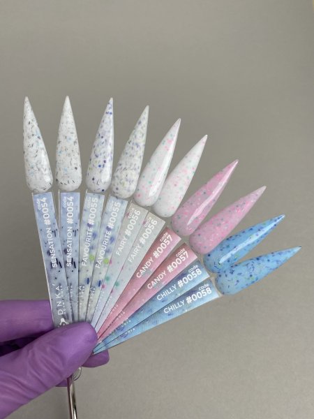 База DNKa Cover Base №0058 (Голубой с разноцветной поталью), 12 мл