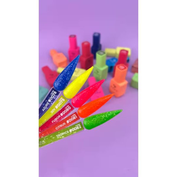 База DNKa Cover Base №0080 (Неоновый розовый с Поталью), 12 мл