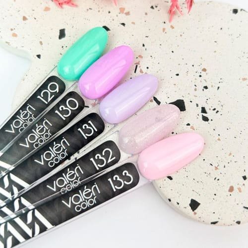 Гель-лак Valeri color №133 (Рожевий зефір, емаль), 6 ml