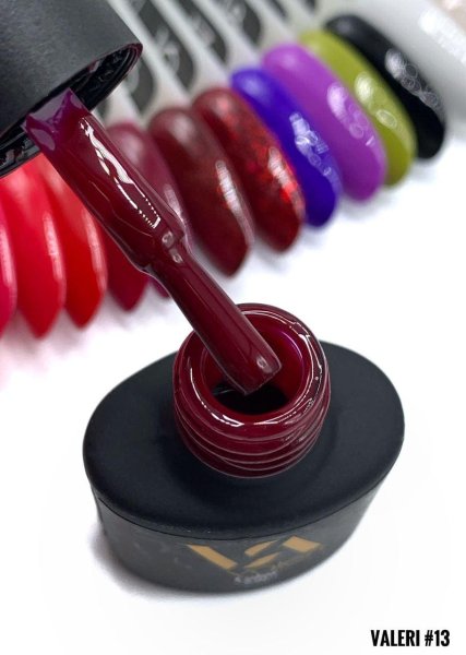 Гель-лак Valeri color №013 (Бордовий, емаль), 6 ml