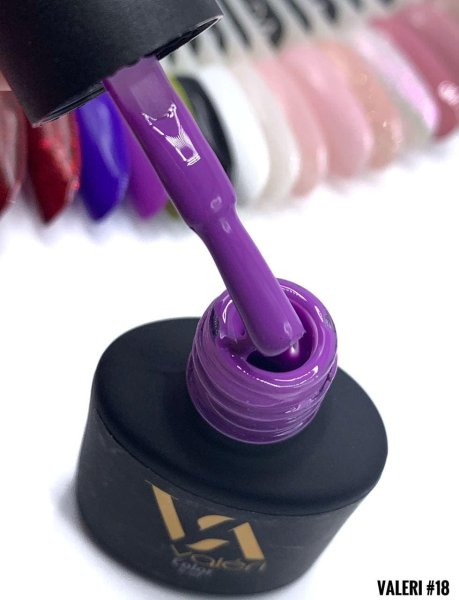 Гель-лак Valeri color №018 (Бузковий, емаль), 6 ml