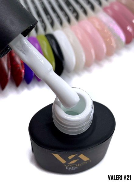 Гель-лак Valeri color №021 (Білий, емаль), 6 ml
