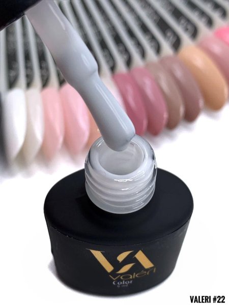 Гель-лак Valeri color №022 (Бело-серый, Эмаль), 6 ml