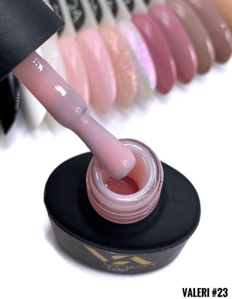 Гель-лак Valeri color №023 (Рожево-бежевий, Емаль), 6 ml