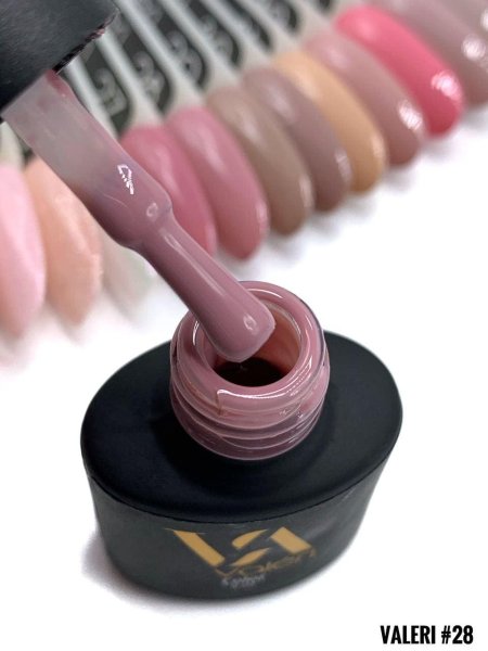 Гель-лак Valeri color №028 (Пастельний рожево-бежевий, емаль), 6 ml