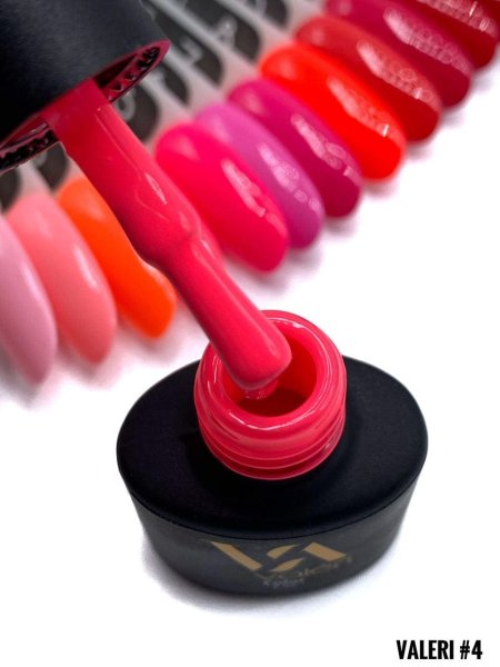 Гель-лак Valeri color №004 (Малиново-розовый, эмаль), 6 ml