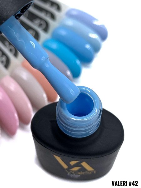 Гель-лак Valeri color №042 (Светло-лазурный, эмаль), 6 ml