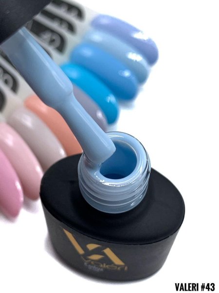 Гель-лак Valeri color №043 (Светло-голубой, эмаль), 6 ml