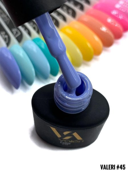 Гель-лак Valeri color №045 (Холодний світло-сірий, емаль), 6 ml