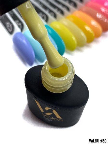 Гель-лак Valeri color №050 (Светло-желтый, эмаль), 6 ml