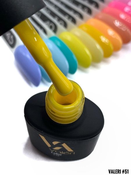 Гель-лак Valeri color №051 (Зеленувато-жовтий, емаль), 6 ml