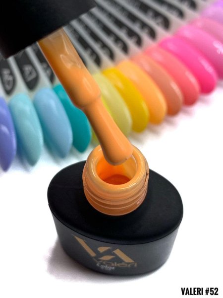Гель-лак Valeri color №052 (Оранжево-жовтий, емаль), 6 ml