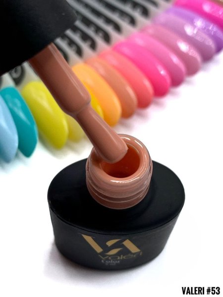 Гель-лак Valeri color №053 (Приглушено-оранжевий, емаль), 6 ml