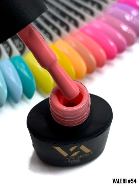 Гель-лак Valeri color №054 (Соковитий персиковий, емаль), 6 ml