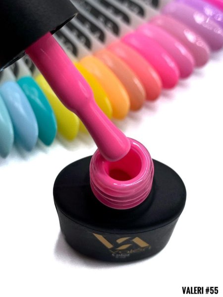 Гель-лак Valeri color №055 (Соковитий рожевий, емаль), 6 ml
