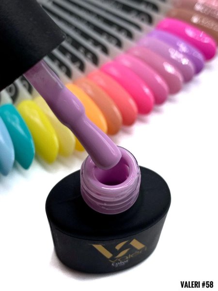 Гель-лак Valeri color №058 (Рожево-ліловий, емаль), 6 ml