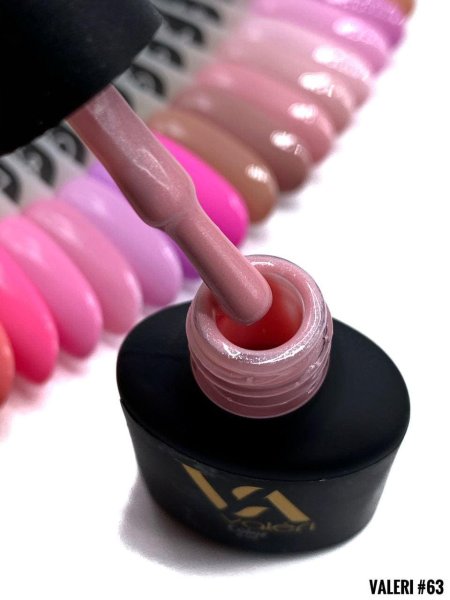 Гель-лак Valeri color №063 (Персиково-рожевий, емаль), 6 ml