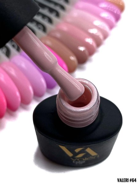 Гель-лак Valeri color №064 (Бежево-рожевий, мікроблиск), 6 ml