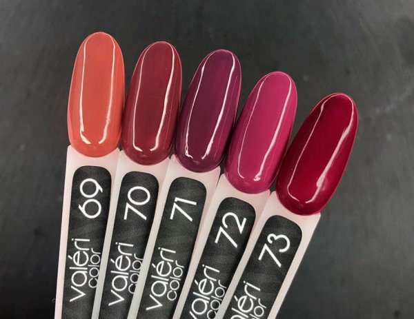 Гель-лак Valeri color №072 (Ягідний рожевий, емаль), 6 ml