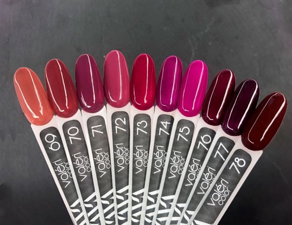 Гель-лак Valeri color №073 (Рожево-бордовий, емаль), 6 ml