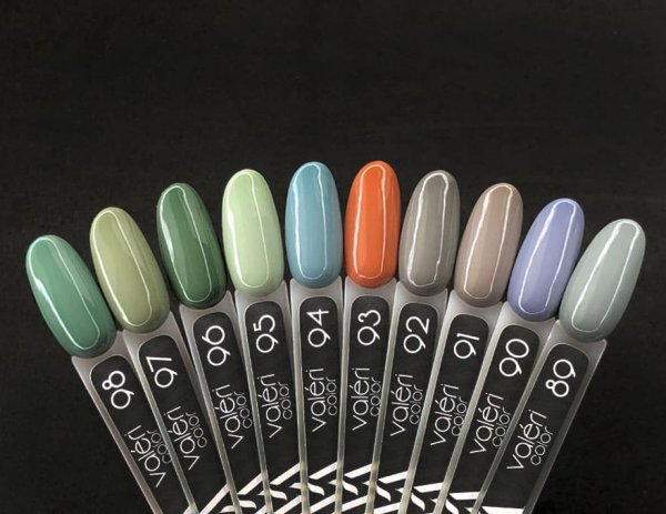 Гель-лак Valeri color №089 (Cіро-зелений, емаль), 6 ml