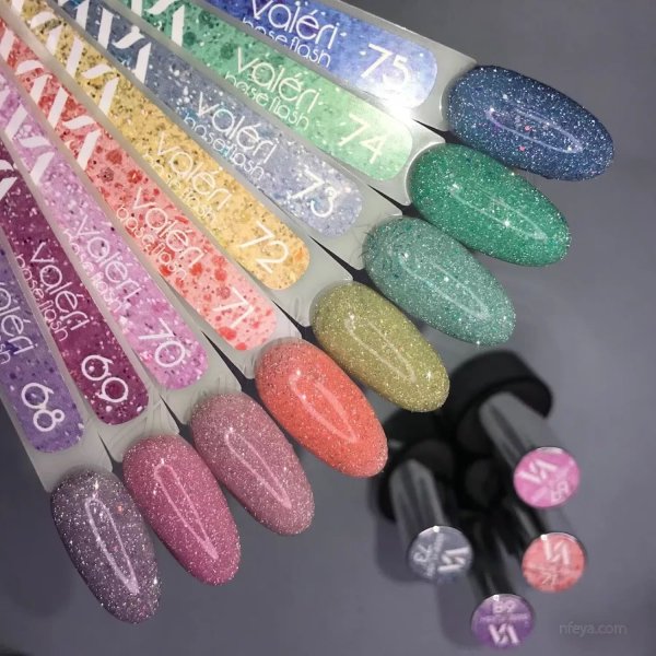 Цветная база Valeri Flash base №068 (Cветоотражающая, сиреневая), 12 мл