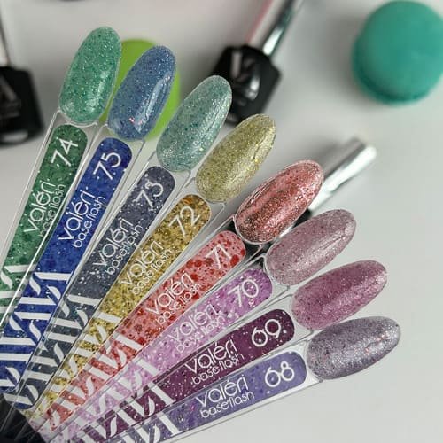 Цветная база Valeri Flash base №073 (Cветоотражающая, бирюзовая), 12 мл