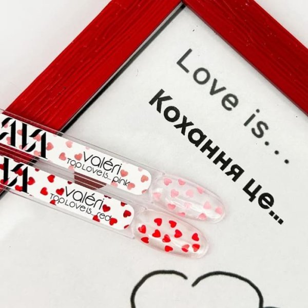Valeri Top Love is... Pink (Прозрачный с розовыми сердечками), 6 мл