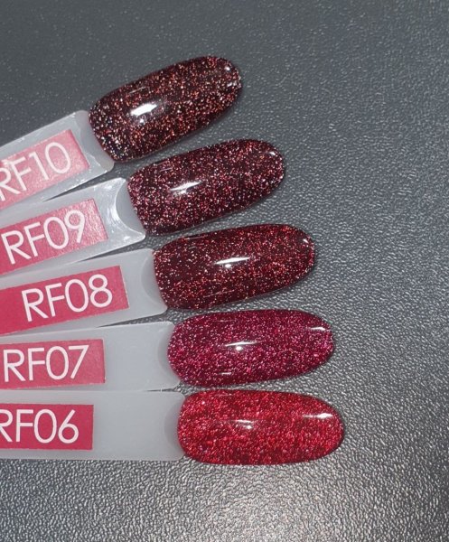 Гель-лак світловідбиваючий MOON FULL Red Flashing Disсo Gel №FD09 бургунді з шиммером, 8 мл