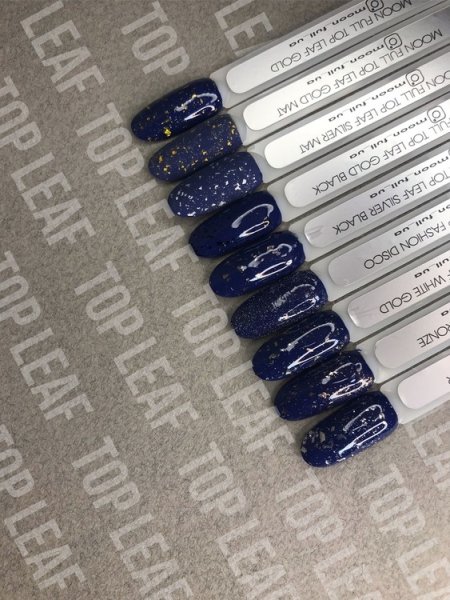 Топ матовый Moon Full Top Leaf Gold Mat (с золотистыми хлопьями), 8 мл