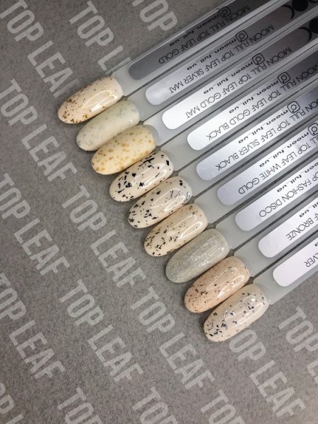 Топ Moon Full Top Leaf Silver (с серебристыми хлопьями), 8 мл