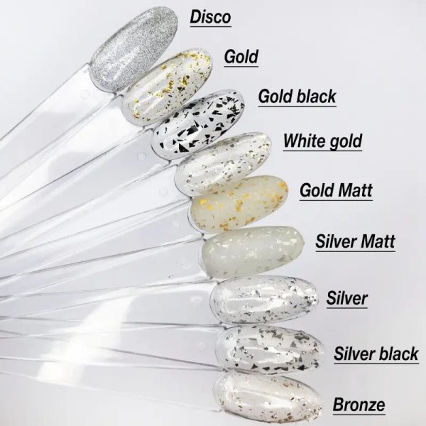 Топ Moon Full Top Leaf Gold Black (з пластівцями чорного золота), 8 мл