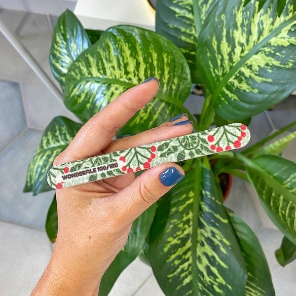 Одноразовий набір Wonderfile (пилка з принтом 100/180, баф 180/240 апельсинова палочка для манікюру)