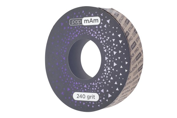 Запасний блок файл-стрічки papmAm EXCLUSIVE для пластикової котушки Bobbinail STALEKS PRO 240 грит (7 м) (ATSClux-240)