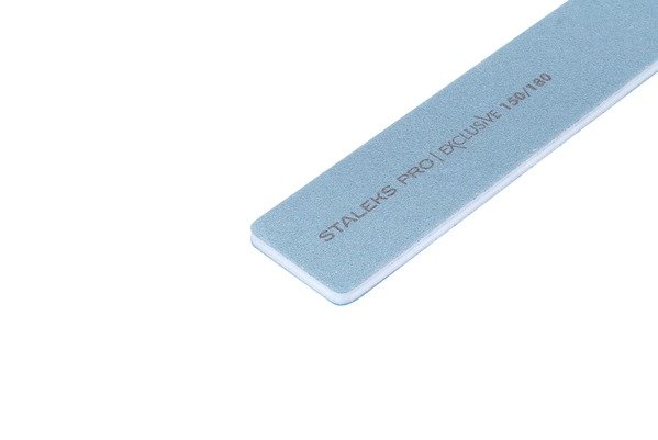 Пилка широкая минеральная прямая для ногтей EXCLUSIVE 150/180 грит (NFX-32/10)