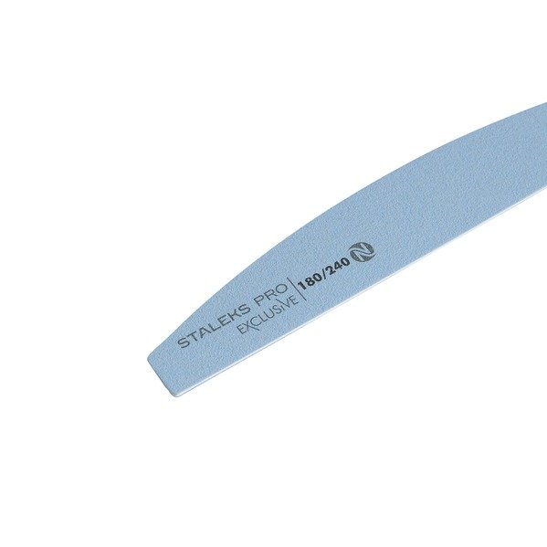 Пилка полумесяц минеральная для ногтей EXCLUSIVE без пены 180/240 грит (NFX-42/2-1)