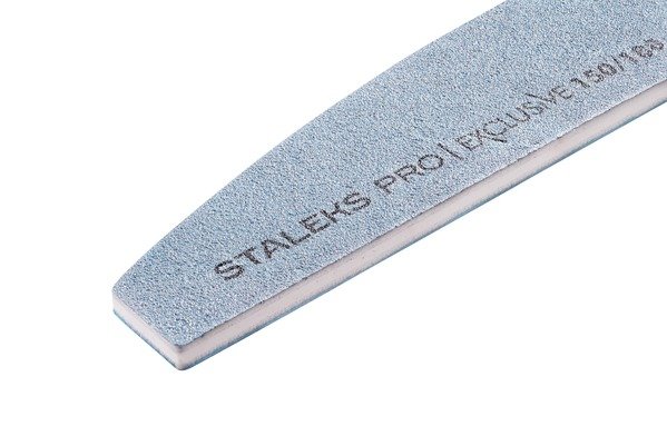 Пилка півмісяць мінеральна для нігтів EXCLUSIVE 150/180 грит (NFX-42/10)