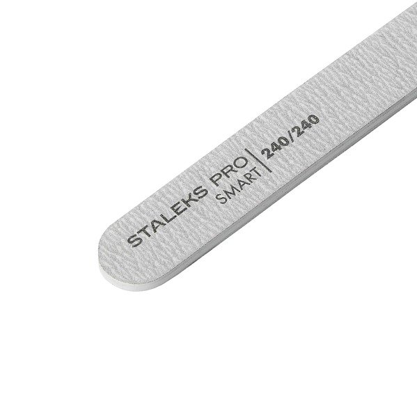 Пилка пряма мінеральна для нігтів SMART 240/240 грит (5шт.), набір (NFB-21/7)